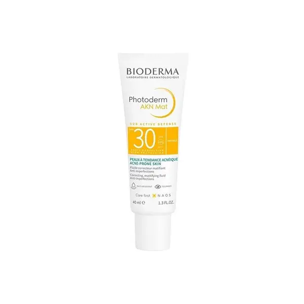 کرم ضد آفتاب مات پوست چرب مدل Photoderm Akn Mat با SPF+30 با حجم 40 میل بایودرما Bioderma