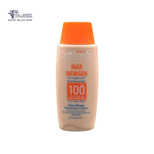 کرم ضد آفتاب سولار آلرژی آردن سولاریس مدل مکس نیوژن SPF 100 حجم 100 میلی لیتر - بژ طبیعی - 5