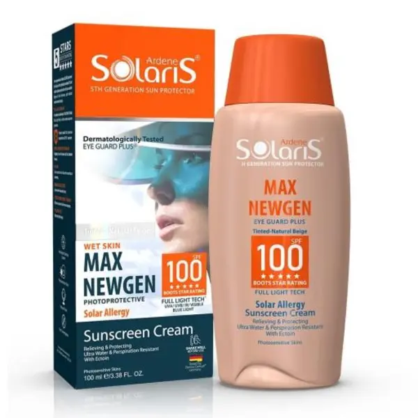 کرم ضد آفتاب سولار آلرژی آردن سولاریس مدل مکس نیوژن SPF 100 حجم 100 میلی لیتر - بژ طبیعی - 4