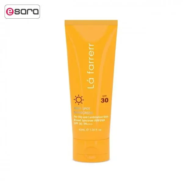 کرم ضد آفتاب و ضد لک بی رنگ لافارر SPF30 مخصوص پوست چرب و مستعد آکنه 40 میلی لیتر - 4