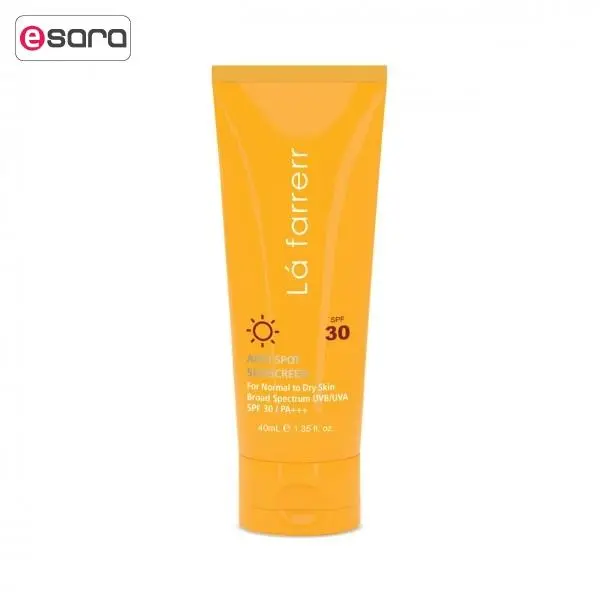 کرم ضد آفتاب و ضد لک بی رنگ لافارر SPF30 مخصوص پوست چرب و مستعد آکنه 40 میلی لیتر - 5