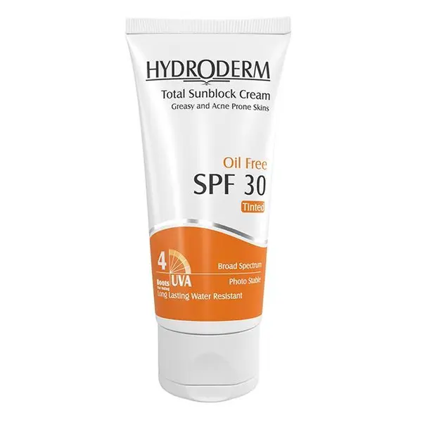 کرم ضد آفتاب رنگی هیدرودرم فاقد چربی با SPF 30 حجم 50 گرم - 3