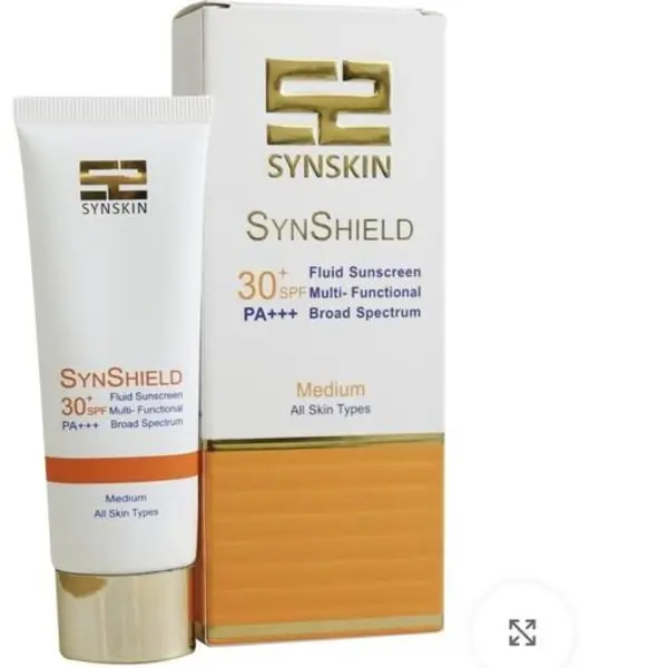 ضد آفتاب فلوئید سان شیلد SPF30 ساین اسکین 50 گرم رنگ بژ طبیعی - 2