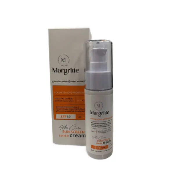 کرم ضد آفتاب رنگی بژ روشن مارگریت SPF 30 مناسب پوست های چرب و مستعد آکنه حجم 50 میلی‌لیتر - 4