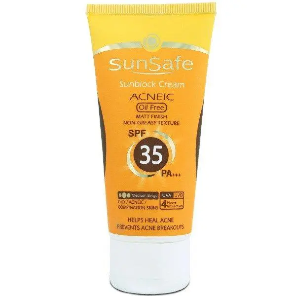 کرم ضد آفتاب آنتی آکنه سان سیف SPF35 - 4