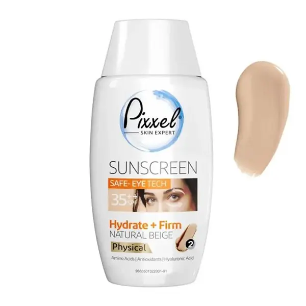 کرم ضد آفتاب دور چشم رنگی بژ طبیعی فیزیکال SPF35 پیکسل 50 میل - 2