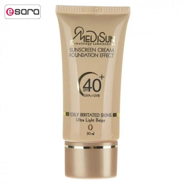کرم ضد آفتاب رنگی تیوپی SPF40 مدیسان مناسب پوست چرب و مختلط حجم ۳۰ میل – بژ روشن - 4