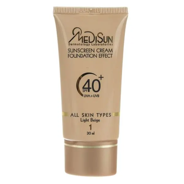 کرم ضد آفتاب رنگی تیوپی SPF40 مدیسان مناسب پوست چرب و مختلط حجم ۳۰ میل – بژ روشن - 2