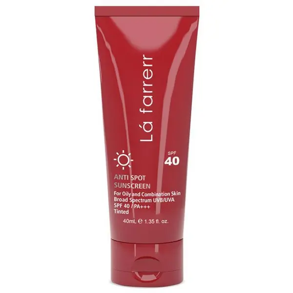 کرم ضد آفتاب و ضد لک رنگی SPF40 لافارر مناسب پوست چرب و مختلط حجم 40 میل رنگ روشن - 6