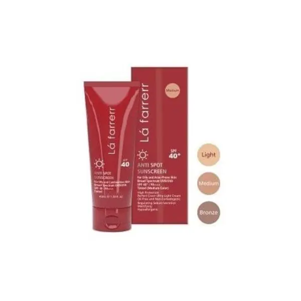 کرم ضد آفتاب و ضد لک رنگی SPF40 لافارر مناسب پوست چرب و مختلط حجم 40 میل رنگ روشن - 3