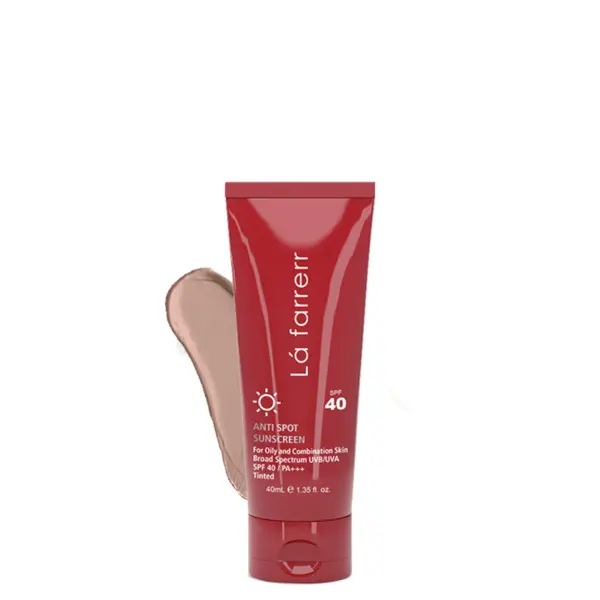 کرم ضد آفتاب و ضد لک رنگی SPF40 لافارر مناسب پوست چرب و مختلط حجم 40 میل رنگ روشن - 4