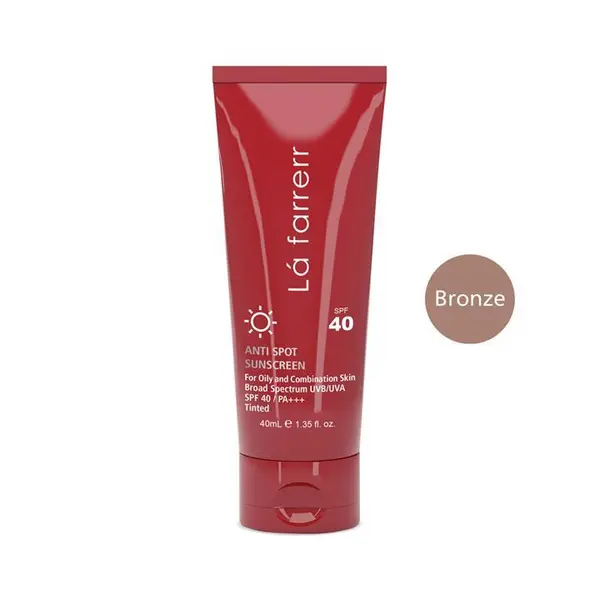 کرم ضد آفتاب و ضد لک رنگی SPF40 لافارر مناسب پوست چرب و مختلط حجم 40 میل رنگ روشن - 5