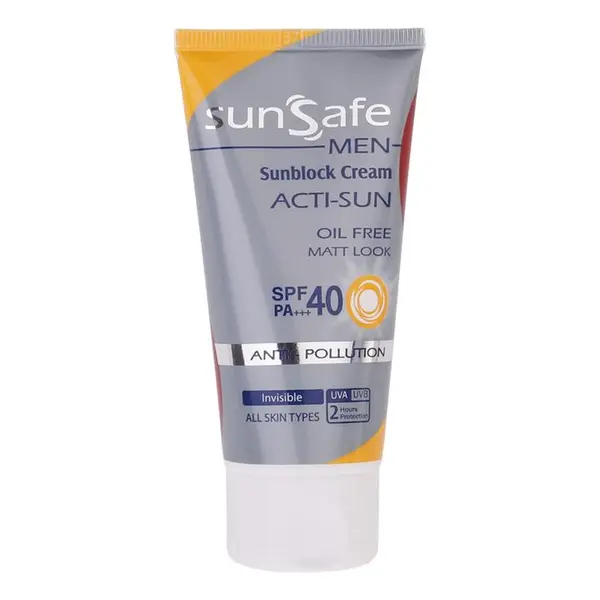 کرم ضد آفتاب بدون رنگ سان سیف SPF 40 مدل ACTI-SUN ‌ مناسب برای انواع پوست حجم 50 میلی‌لیتر - 2