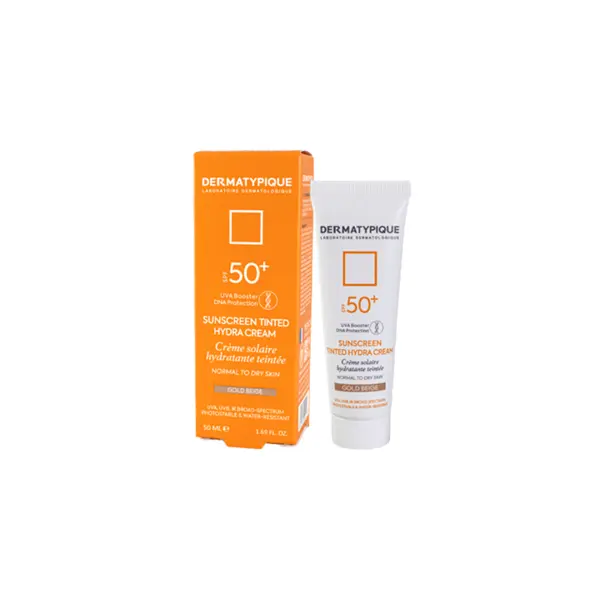 ضد آفتاب رنگی پوست خشک و نرمال +SPF50 درماتیپیک (بژ طلایی) - 5