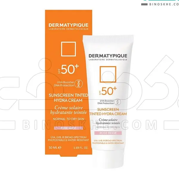 ضد آفتاب رنگی پوست خشک و نرمال +SPF50 درماتیپیک (رز بژ) - 6