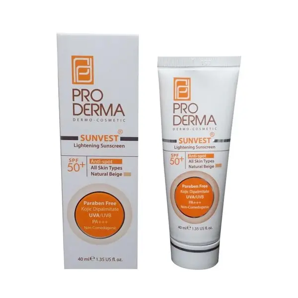 کرم ضد آفتاب و ضد لک پرودرما مدل SPF50 بژ طبیعی حجم ۴۰ میلی لیتر - 2