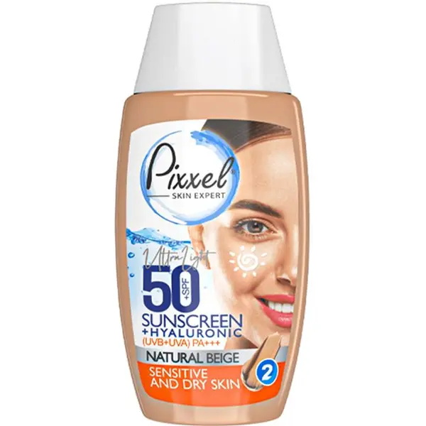ضد آفتاب SPF50 پیکسل مناسب پوست خشک و حساس حجم ۵۰ میل - بژ طبیعی - 4