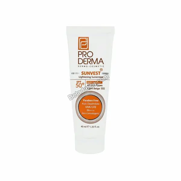 کرم ضد آفتاب و ضد لک پرودرما مدل SPF50 بژ طبیعی حجم ۴۰ میلی لیتر - 4