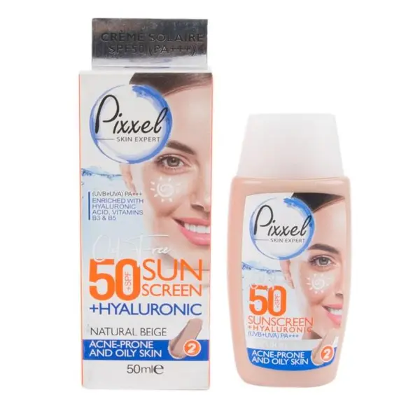 ضد آفتاب SPF50 پیکسل مناسب پوست خشک و حساس حجم ۵۰ میل - بژ طبیعی - 6
