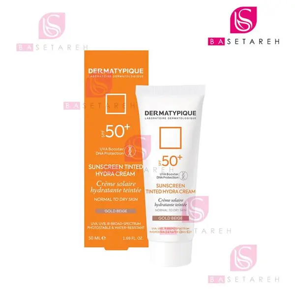 ضد آفتاب رنگی پوست خشک و نرمال +SPF50 درماتیپیک (بژ طلایی) - 4