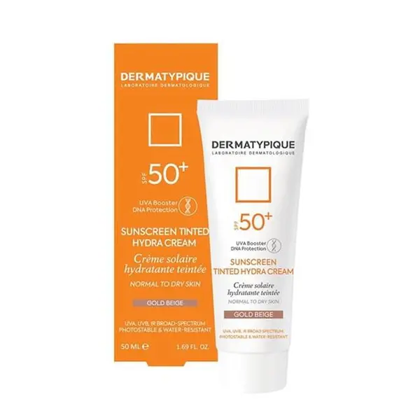 ضد آفتاب رنگی پوست خشک و نرمال +SPF50 درماتیپیک (بژ طلایی) - 2