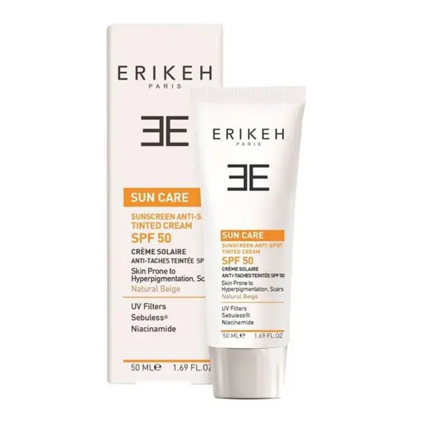 کرم ضد آفتاب و ضد لک SPF۵۰ بژ طبیعی اریکه 50 میلی لیتر - 2