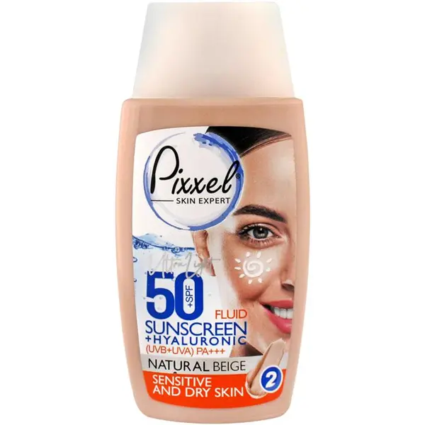 ضد آفتاب SPF50 پیکسل مناسب پوست خشک و حساس حجم ۵۰ میل - بژ طبیعی - 3