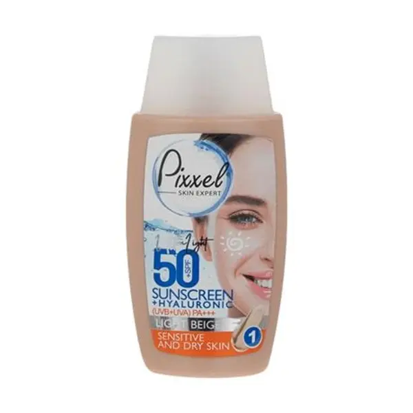 ضد آفتاب SPF50 پیکسل مناسب پوست خشک و حساس حجم ۵۰ میل - بژ طبیعی - 5