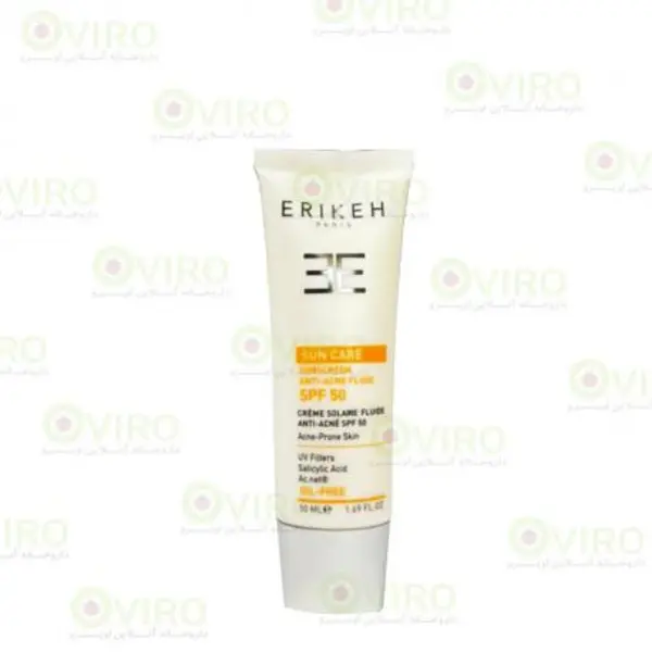 کرم ضد آفتاب و ضد لک SPF50 بی رنگ (اریکه) کد 01 - 5