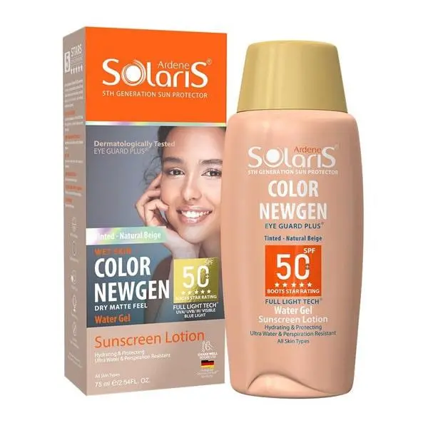 لوسیون ضد آفتاب کالر نیوژن SPF50 سولاریس آردن بژ طبیعی 100 میلی لیتر - 2