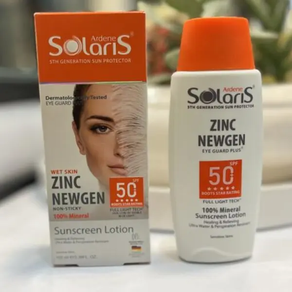 لوسیون ضد آفتاب فیزیکال آردن سولاریس مدل زینک نیوژن SPF 50 مناسب پوست حساس حجم 100 میلی لیتر - بی رنگ - 2