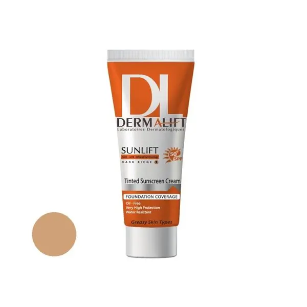 کرم ضد آفتاب رنگی درمالیفت SPF 50 مدل 3 ‌مناسب پوست چرب حجم 40 میلی‌لیتر - 2