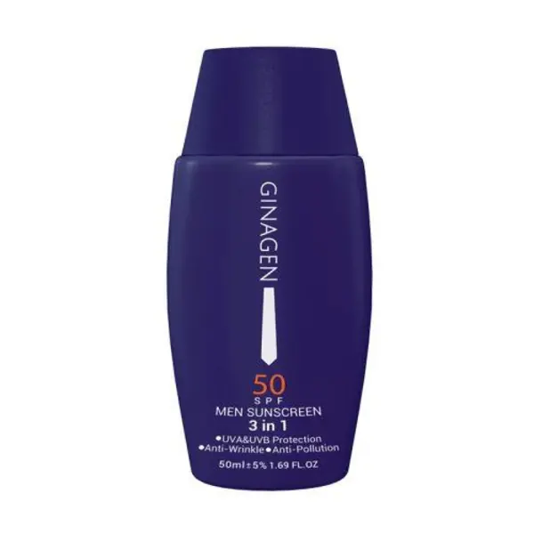 کرم ضد آفتاب بدون رنگ ژیناژن SPF 50 مدل 3in1 ‌مناسب برای انواع پوست حجم 50 میلی‌لیتر - 3