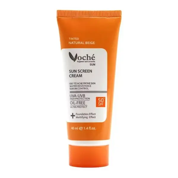 کرم ضد آفتاب وچه رنگ بژ طبیعی SPF50 مناسب پوست چرب و مستعد آکنه 40 میل وچه - 4