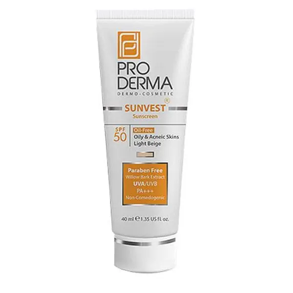 کرم ضد آفتاب فاقد چربی SPF 50 پرودرما مناسب پوست های چرب و جوش دار40 میلی لیتر - 2