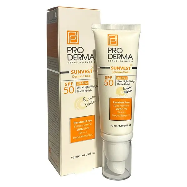 کرم ضد آفتاب فاقد چربی بدون رنگ پرودرما مدل SPF50 حجم 40 میلی لیتر - 2