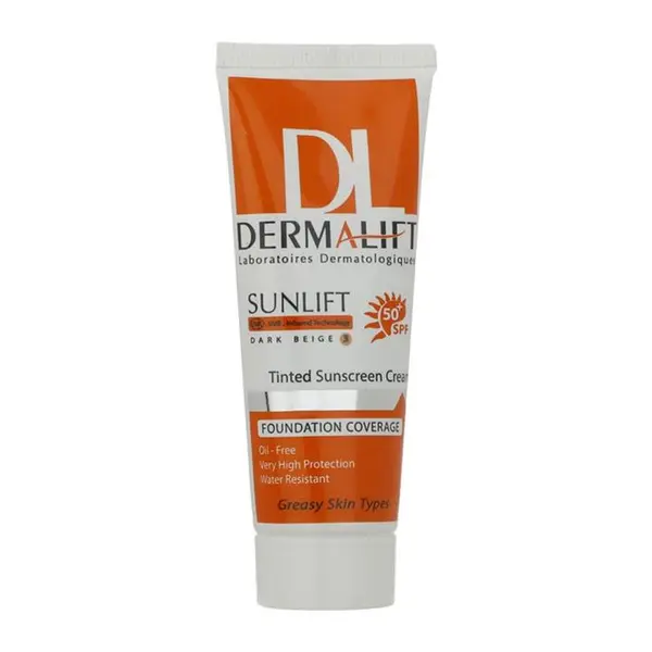 کرم ضد آفتاب SPF50 پوست چرب بژ تیره درمالیفت 40  میلی لیتر - 6