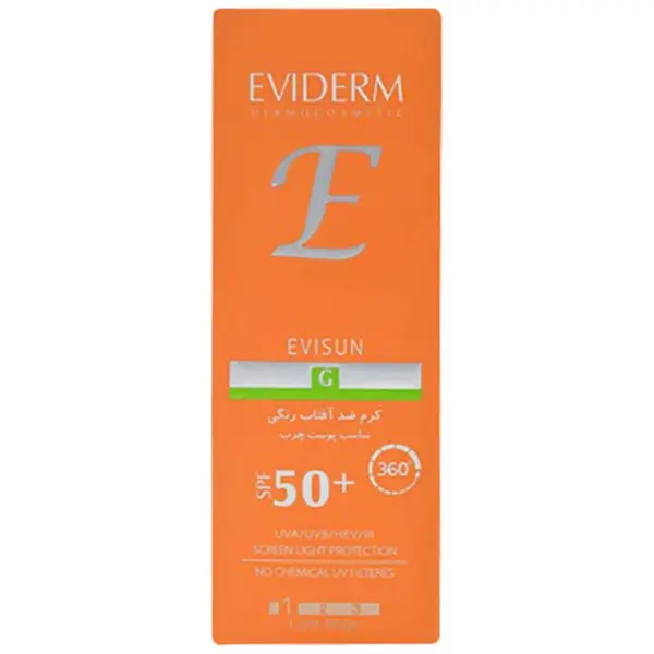 کرم ضد آفتاب رنگی اویدرم +SPF50 مدل اوی سان مناسب پوست خشک 40 میلی لیتر بژ طبیعی - 6