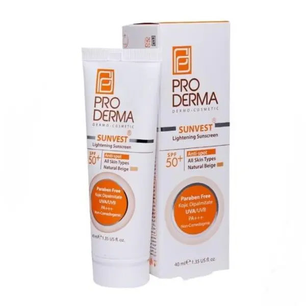 کرم ضد آفتاب و روشن کننده لک پوست بی رنگ SPF50 حجم 40 میلی لیتر پرودرما - 3