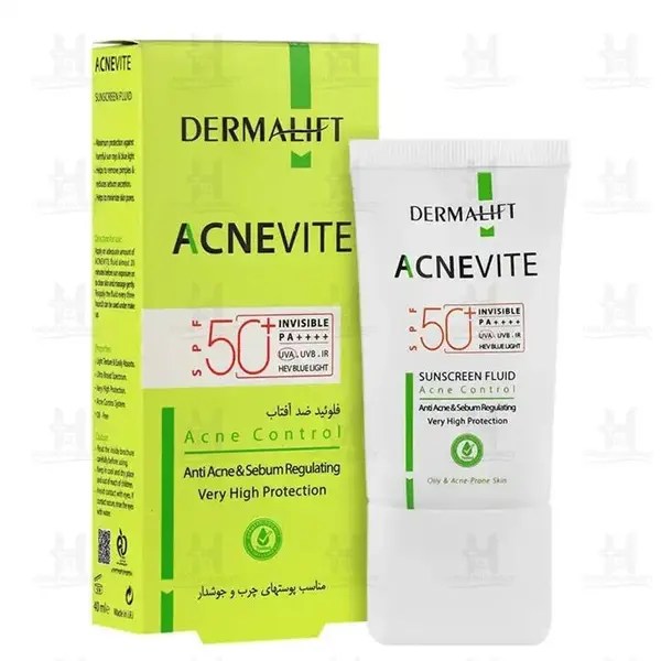 فلوئید ضد آفتاب پوست های چرب و جوشدار آکنویت درمالیفت SPF50 حجم 40 میلی لیتر - 3
