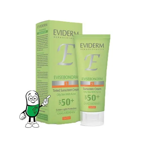 کرم ضدآفتاب SPF50  رنگی مناسب پوست های چرب دارای جوش اوی سبونورم اویدرم حجم 40 میلی گرم - 2
