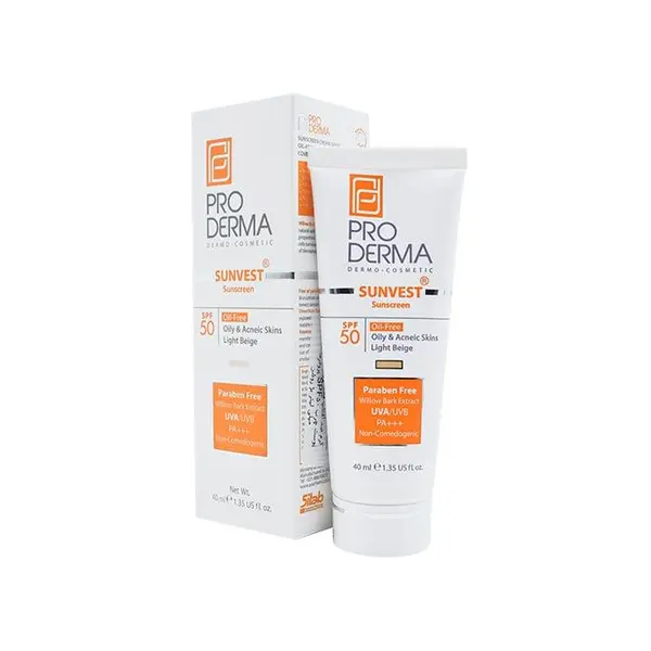 کرم ضد آفتاب فاقد چربی SPF 50 پرودرما مناسب پوست های چرب و جوش دار40 میلی لیتر - 5