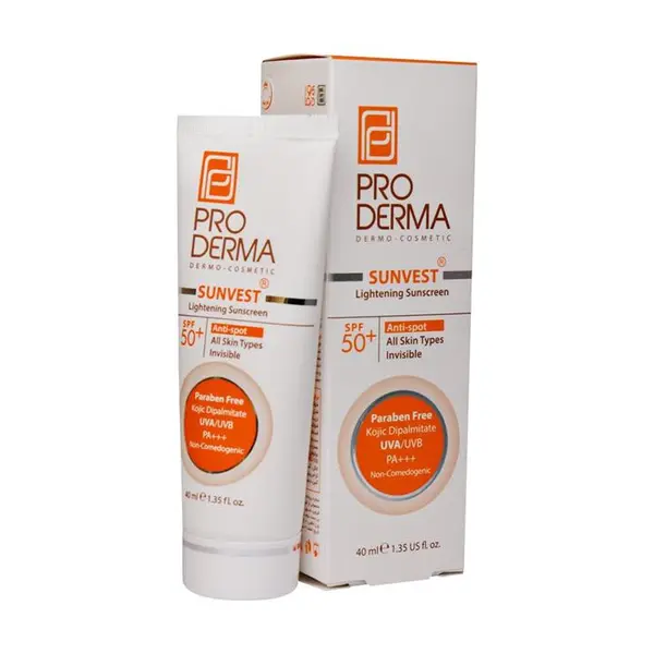 کرم ضد آفتاب و روشن کننده لک پوست بی رنگ SPF50 حجم 40 میلی لیتر پرودرما - 6