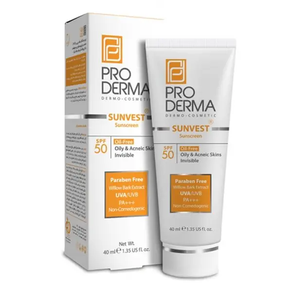 کرم ضد آفتاب فاقد چربی بدون رنگ پرودرما مدل SPF50 حجم 40 میلی لیتر - 3
