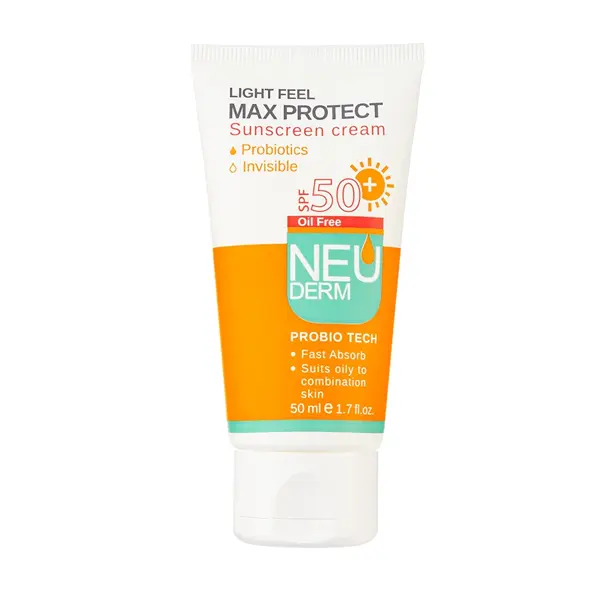 کرم ضد آفتاب نئودرم مکس پروتکت بی رنگ SPF50 مناسب پوست چرب و مختلط کد 4590 - 3