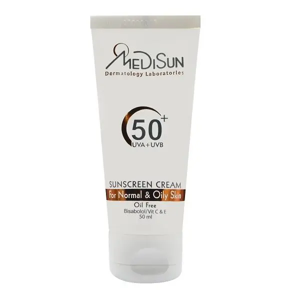 کرم ضد آفتاب بی رنگ spf50 پوست معمولی و چرب مدیسان 50 میلی لیتر - 3