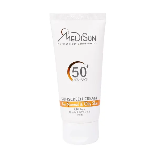 کرم ضد آفتاب بی رنگ spf50 پوست معمولی و چرب مدیسان 50 میلی لیتر - 4