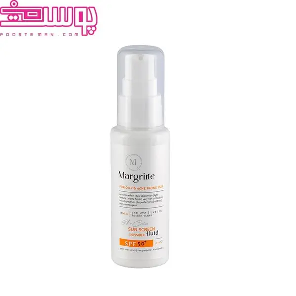 فلوئید ضد آفتاب بی رنگ مارگریت با SPF50 مناسب پوست چرب و مستعد آکنه حجم 50 میلی لیتر - 3