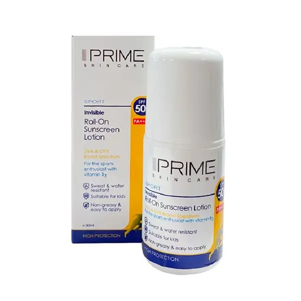 لوسیون رولی ضد آفتاب پریم با SPF50 مناسب ورزشکاران حجم 50 میل - 5