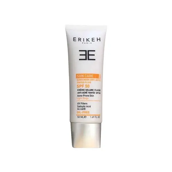 فلوئید ضدآفتاب ضد جوش رنگی (بژ روشن) اریکه SPF50 حجم 50 میل - 4